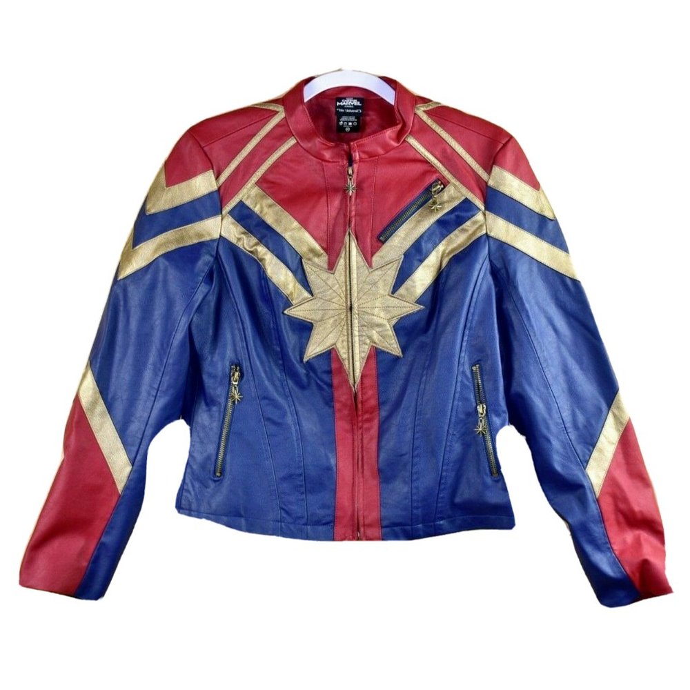Her Universe Captain Marvel Comics  Jacket Exclusive  Hot Topic Cosplay Size M